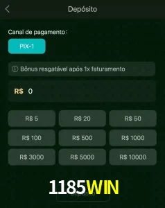 deposits 1185WIN
